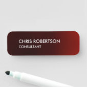 Trendy Modern Donkerrood Naamplaatje (In situ)