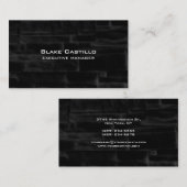 Trendy Modern Elegant Black Grey Wall Bricks Visitekaartje (Voorkant / Achterkant)