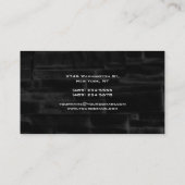 Trendy Modern Elegant Black Grey Wall Bricks Visitekaartje (Achterkant)