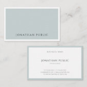 Trendy Modern Elegant Blauw Groen Eenvoudige Sjabl Visitekaartje (Voorkant / Achterkant)