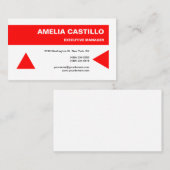 Trendy Modern Elegant Contemmodern Red White Visitekaartje (Voorkant / Achterkant)