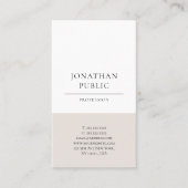 Trendy Modern Elegant Design Minimalistic Plain Visitekaartje (Voorkant)