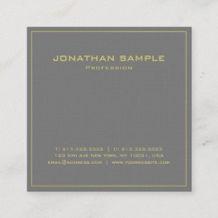 Trendy Modern Elegant Design Premium Linen Deluxe Vierkante Visitekaartje