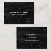 Trendy Modern Elegant Grey Black Executive Manager Visitekaartje (Voorkant / Achterkant)