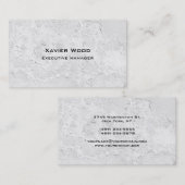 Trendy Modern Elegant Grey Wall Texture Manager Visitekaartje (Voorkant / Achterkant)