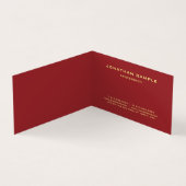 Trendy Modern Elegant Monogram Best Gevouwen Visitekaartjes (Binnen)