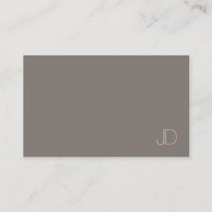 Trendy Modern Elegant Monogram Plain Professional Visitekaartje