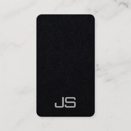 Trendy Modern Elegant Monogrammed Sjabloon Visitekaartje (Voorkant)