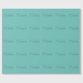 Trendy Modern Elegant Simple Blue Cadeaupapier (Vlak)