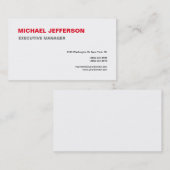 Trendy Modern Elegant Simple Minimalist Visitekaartje (Voorkant / Achterkant)