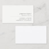 Trendy Modern Elegant Simple Professional Plain Visitekaartje (Voorkant / Achterkant)