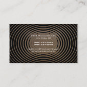 Trendy Modern Elegant Waves Pattern Brown Visitekaartje (Achterkant)