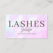Trendy Modern Eyelash Extensions QR Code Luxury Visitekaartje (Voorkant)