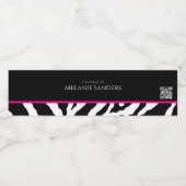 Trendy Modern flesetiket met QR-code Waterfles Etiket (Enkel label)