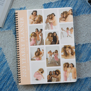 Trendy Modern Foto Grid Custom Yarly Planner
