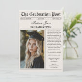 Trendy Modern Fun Photo Graduation Kaart (Staand voorkant)