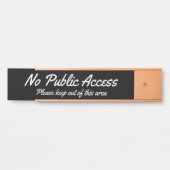 Trendy & Modern "Geen openbare toegang" Deurbordje (Voorkant)