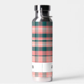 Trendy Modern Gepersonaliseerd Plaid Waterfles (Links)