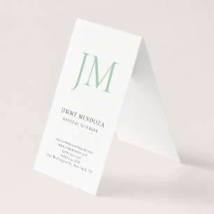 Trendy modern gewoon eenvoudig professioneel monog visitekaartjes