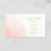 Trendy Modern Goud Handgeschreven Script Naam Eleg Visitekaartje (Achterkant)