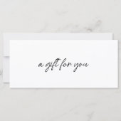 Trendy, modern, handschrift, met qr-code, wit (Achterkant)