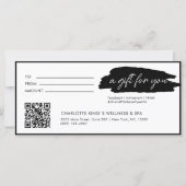 Trendy, modern, handschrift, met qr-code, wit (Voorkant)