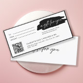 Trendy, modern, handschrift, met qr-code, wit