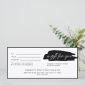 Trendy, modern, handschrift, wit-zwart bedrijf (Staand voorkant)