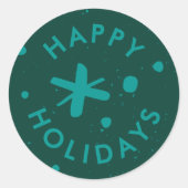 Trendy Modern Handwritten Happy Holidays Sticker (Devant)