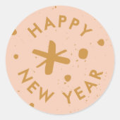 Trendy Modern Handwritten Happy New Year Sticker (Devant)