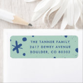 Trendy Modern Handwritten Holiday Address Label (Insitu)