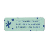 Trendy Modern Handwritten Holiday Address Label (Voorkant)