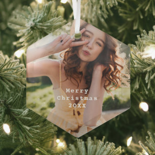 Trendy Modern Holiday Fototypemachine Keepomwille Glas Ornament