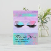 Trendy Modern Iridescent Grafisch Dank je wel Informatiekaartje (Staand voorkant)