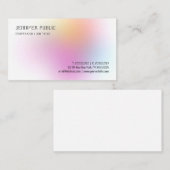 Trendy modern kleurrijk, elegant design visitekaartje (Voorkant / Achterkant)