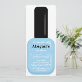 Trendy Modern Light Sky Blue Nail Poolse verjaarda Kaart (Staand voorkant)