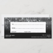 trendy modern luxe Silver Certificate Gift Kaart (Achterkant)