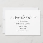 Trendy Modern manuscript dat samen sparen de Datum Save The Date (Achterkant)