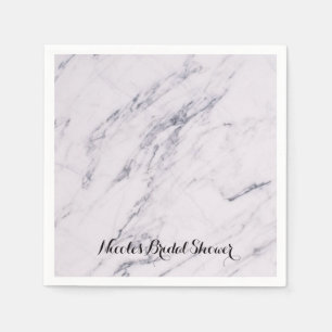 Trendy Modern Marble Elegant Wedding Party Servet