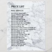 Trendy Modern Marble Nail Technicien, Nail Salon Flyer (Achterkant)