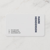 Trendy Modern Minimal Navy Blue Visitekaartje (Voorkant)