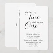 Trendy Modern Minimalist Christelijk Wedding Kaart (Voorkant / Achterkant)