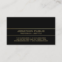 Trendy Modern Minimalist Design Black en Gold