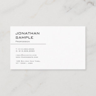 Trendy Modern Minimalist Design Elegant Plain Visitekaartje