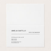 Trendy Modern Minimalist Visitekaartjes (Buitenkant ongevouwen)