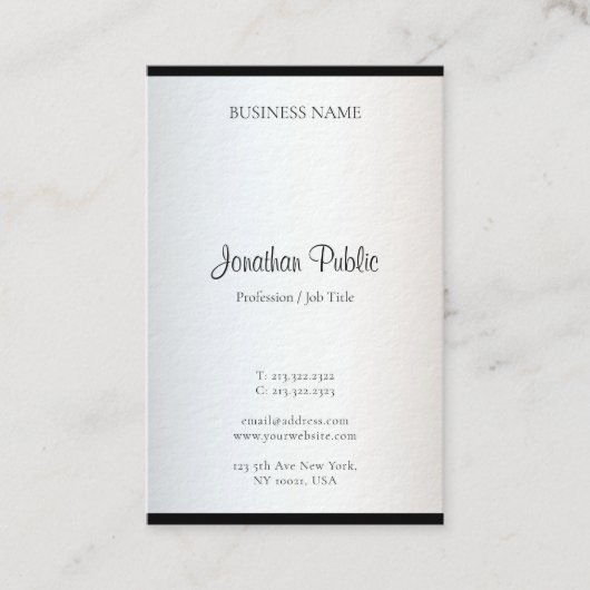 Trendy Modern minimalistisch design elegant Visitekaartje (Voorkant)