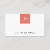Trendy Modern Monogram Elegant Sjabloon Visitekaartje (Voorkant)