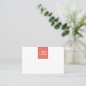 Trendy Modern Monogram Elegante Sjabloon Visitekaartje (Staand voorkant)