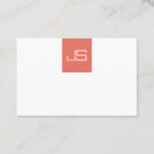 Trendy Modern Monogram Elegante Sjabloon Visitekaartje (Voorkant)