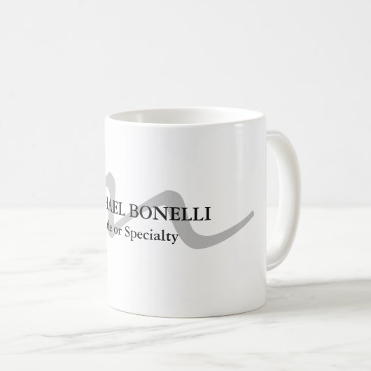 Trendy modern monogram initiaal professional koffiemok (Voorkant rechts)